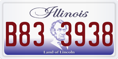 IL license plate B833938