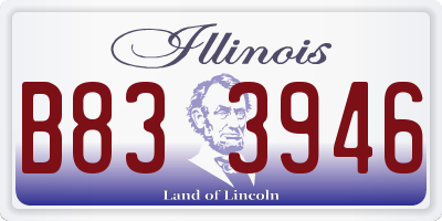 IL license plate B833946