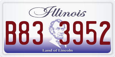 IL license plate B833952