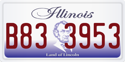 IL license plate B833953