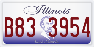 IL license plate B833954