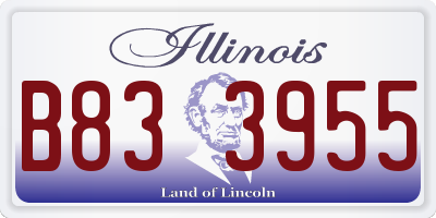 IL license plate B833955