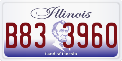 IL license plate B833960