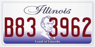 IL license plate B833962