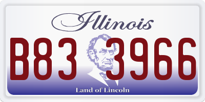 IL license plate B833966
