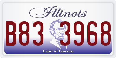 IL license plate B833968