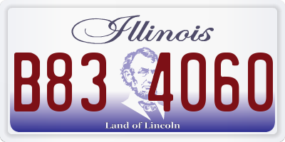 IL license plate B834060