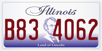 IL license plate B834062