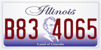 IL license plate B834065