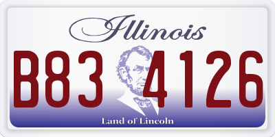 IL license plate B834126