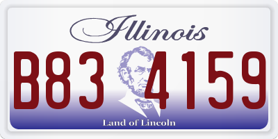 IL license plate B834159