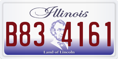 IL license plate B834161