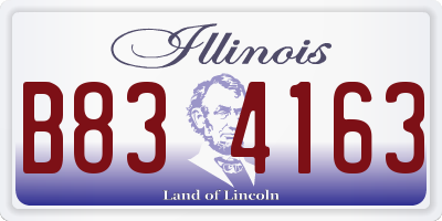 IL license plate B834163