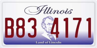 IL license plate B834171