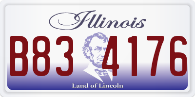 IL license plate B834176
