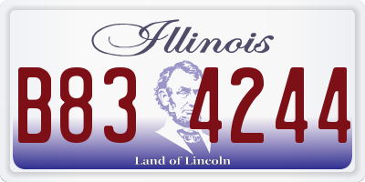 IL license plate B834244