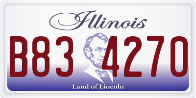IL license plate B834270