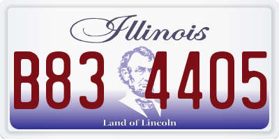 IL license plate B834405