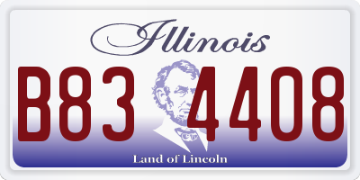 IL license plate B834408