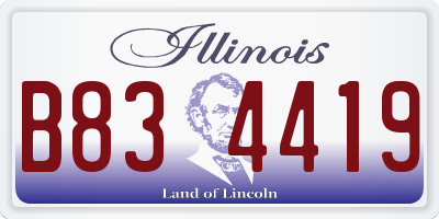 IL license plate B834419