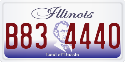 IL license plate B834440