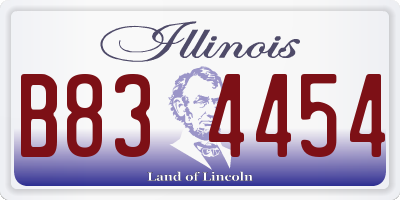 IL license plate B834454