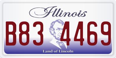 IL license plate B834469