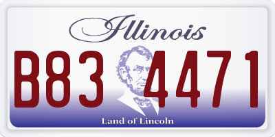 IL license plate B834471