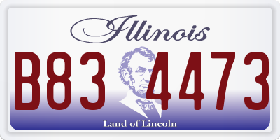 IL license plate B834473
