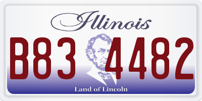 IL license plate B834482