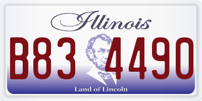 IL license plate B834490