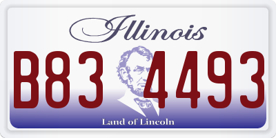 IL license plate B834493
