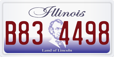 IL license plate B834498