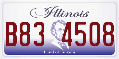 IL license plate B834508