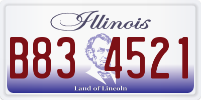 IL license plate B834521