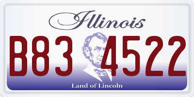 IL license plate B834522