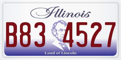 IL license plate B834527