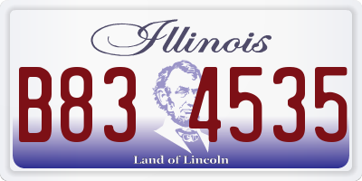 IL license plate B834535