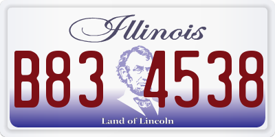 IL license plate B834538
