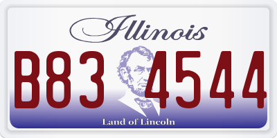 IL license plate B834544