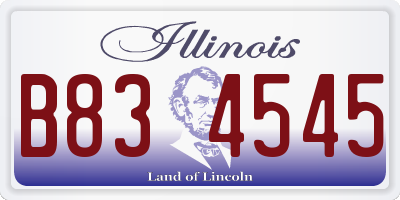 IL license plate B834545