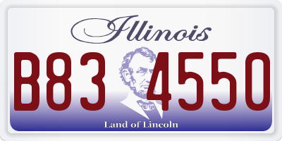 IL license plate B834550