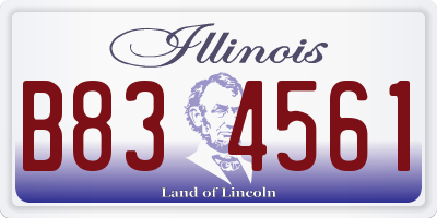 IL license plate B834561