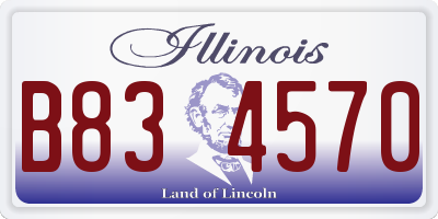 IL license plate B834570