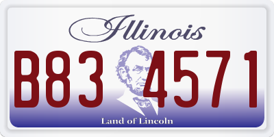 IL license plate B834571
