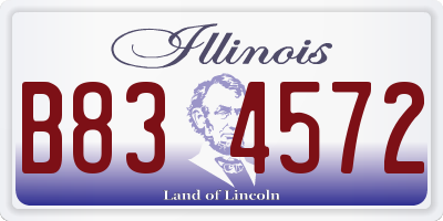 IL license plate B834572
