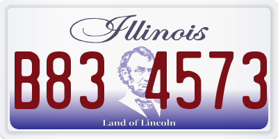IL license plate B834573