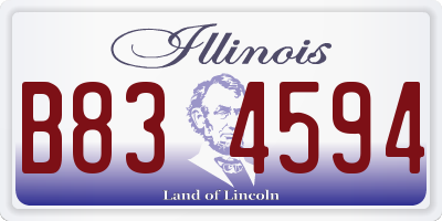 IL license plate B834594