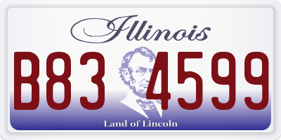 IL license plate B834599