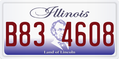 IL license plate B834608